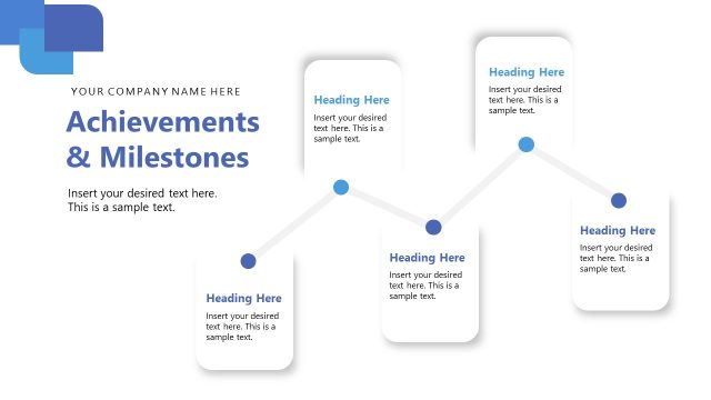 Achievements & Milestones PPT Slide with Line Diagram