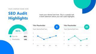 SEO Audit Line Charts Data Presentation Slide 
