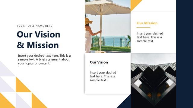 Our Vision & Mission Slide – Hotel Company Overview Presentation Template