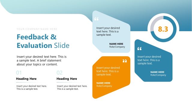 Feedback & Evaulation Slide – Employee Training Presentation Slide