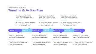 Horizontal Timeline Slide for Business Action Plan 