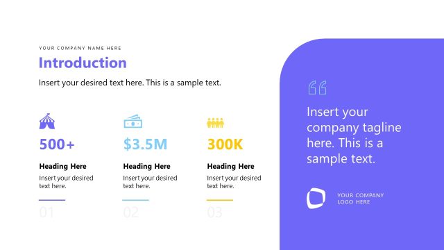 Editable Introduction Slide with Icons – Event Planning Template