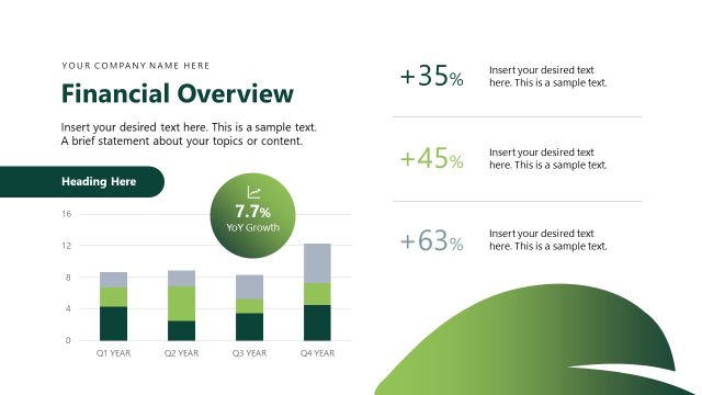 Financial Overview Data Visualizations Slide