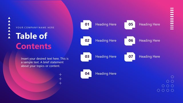 Table of Contents Slide – Vibe Testing PowerPoint Template