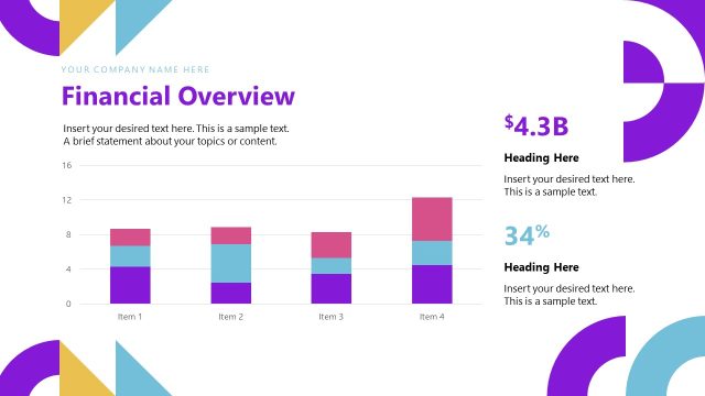 Financial Overview Data Visualization Slide PPT Template