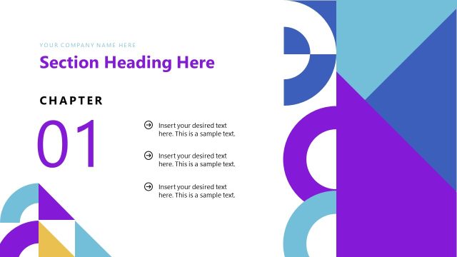 Section Header Display Slide – Modern Geometric Presentation Template