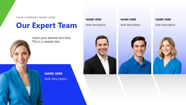 Our Expert Team Presentation Slide with Images