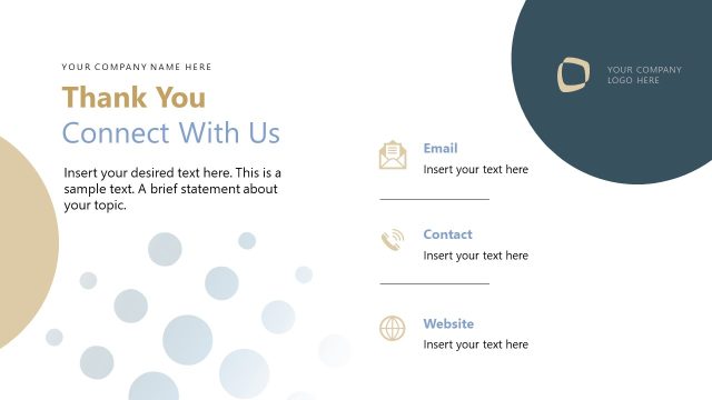 Connect with Us Slide – Insurance Agency PPT Template