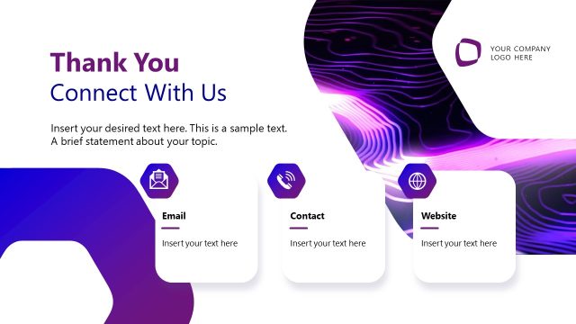 Thank You Slide with Contact Details – AI Strategic Plan PPT Template