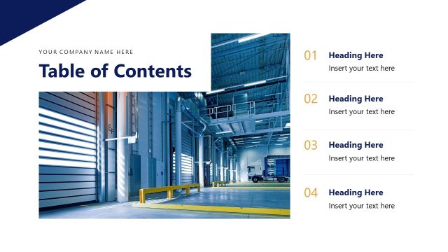 Table of Contents Slide – Industrial Engineering Template