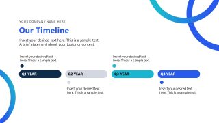 Editable Horizontal Timeline Diagram Slide 
