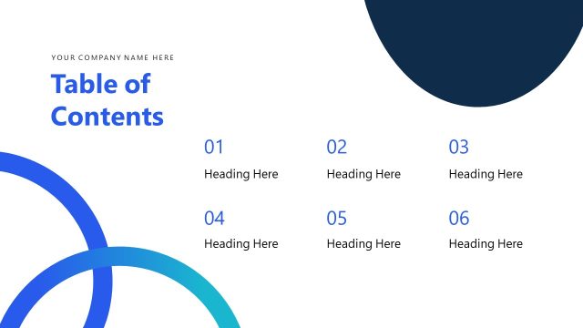 Table of Contents Slide – Canva Business Profile Template