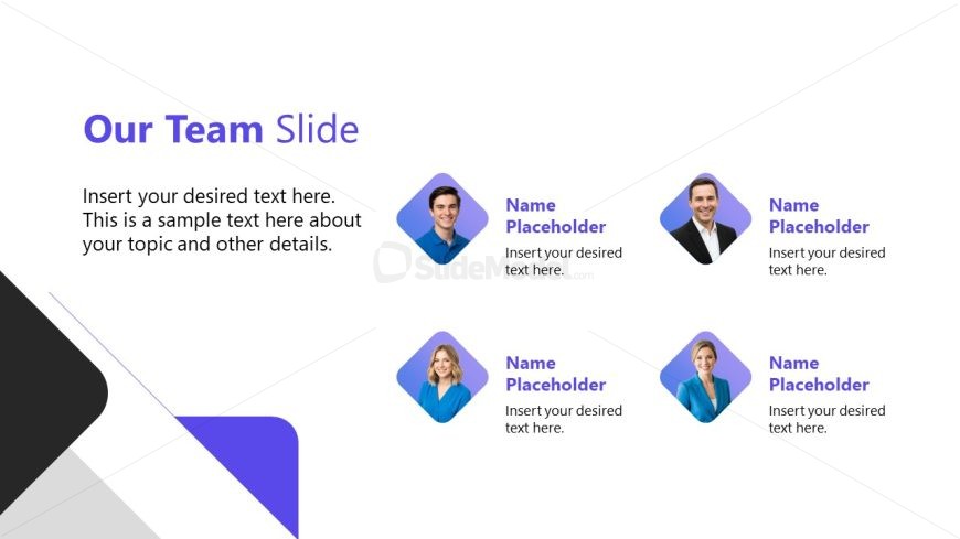Our Team PPT Slide - Professional Company Profile Template