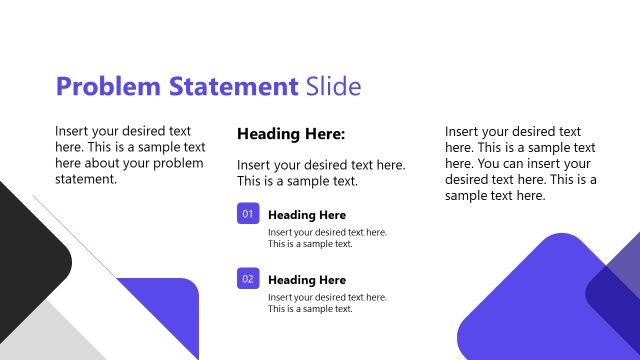 Professional Company Profile Template Slide for Problem Presentation