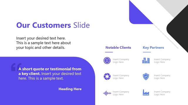 Professional Business Profile Template Slide for Our Customers