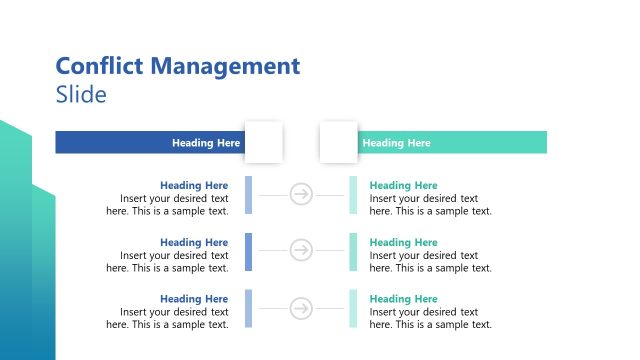 Conflict Management Slide – Leadership PPT Template