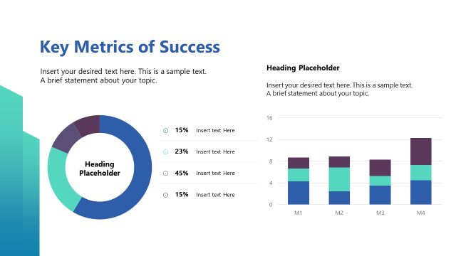Key Metrics of Success Slide with Data Visualizations