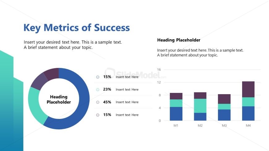 Donut & Column Charts for Leadership Template