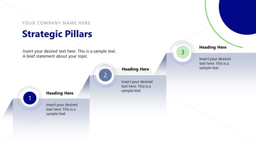 PPT Strategic Overview Template - Strategic Pillars Diagram
