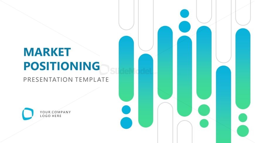 PPT Market Position Slide Template with Text Boxes