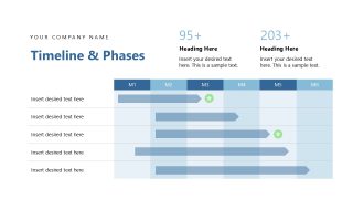 Horizontal Timeline Diagram Slide - Marketing Promotion Campaign Template 