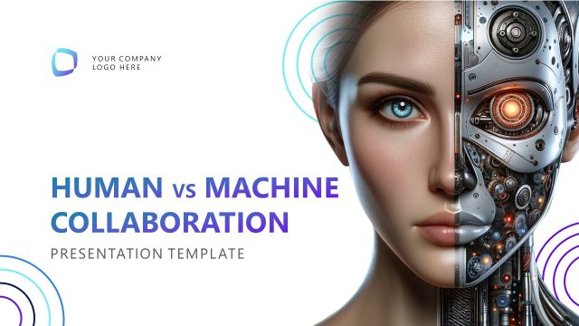 Human vs Machine Collaboration PowerPoint Template