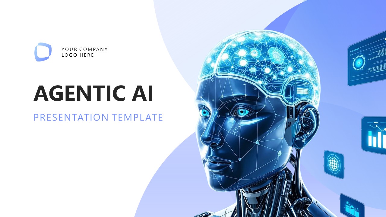 Robot Image Slide for Agentic AI PPT Template 