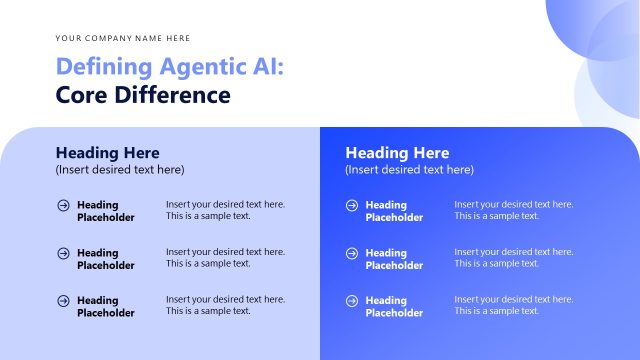 Defining Agentic AI: Core Differences Presentation Slide