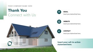 Thank You Slide for Property Management Template 