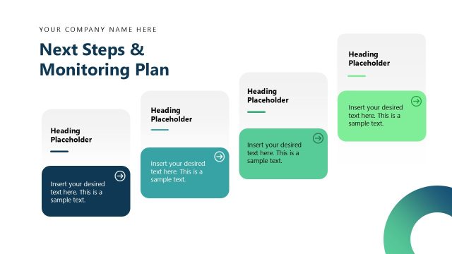 Next Steps & Monitoring Plan Slide – Scenario Planning Presentation Slide
