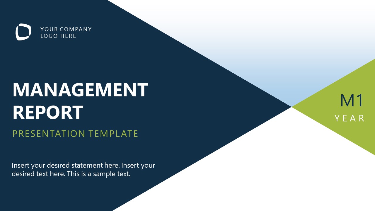 Editable Management Report PPT Template