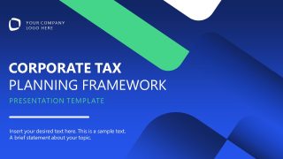 PPT Tax Planning Slide with Text Boxes