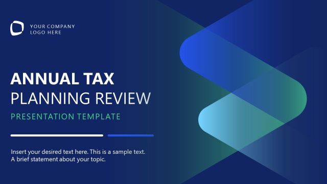 Annual Tax Planning Review PPT Template – Cover Slide