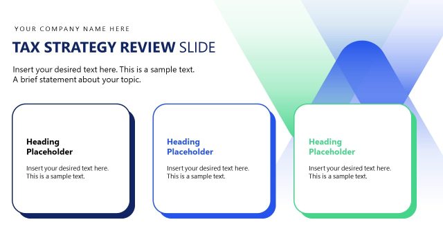 Tax Strategy Review Presentation Slide – Annual Tax Planning PPT Template