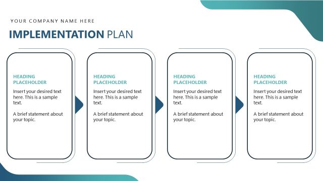 Implementation Plan Slide – International Tax Planning Layout