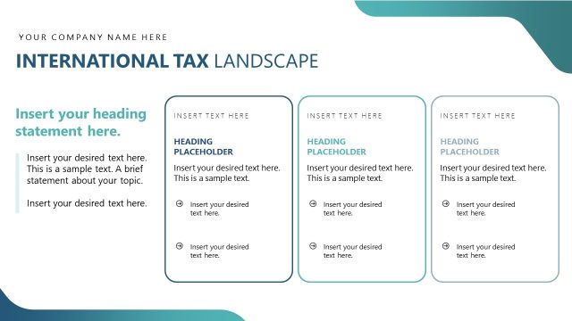 International Tax Landscape Slide PowerPoint Template