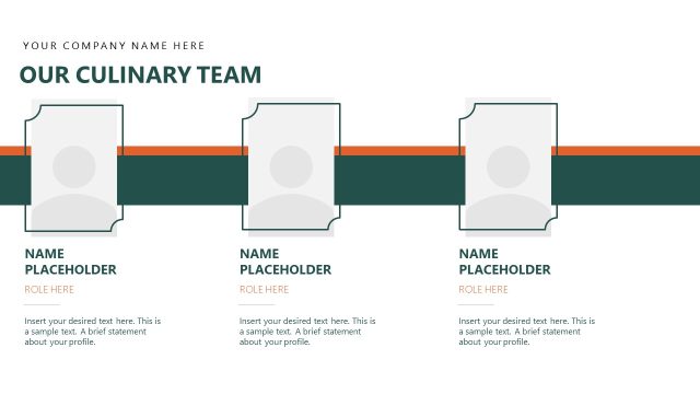 Our Culinary Team Presentation Slide – Restaurant Company Profile Template
