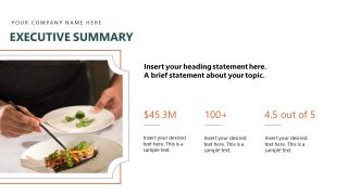 Executive Summary Slide with Numbers & Data 