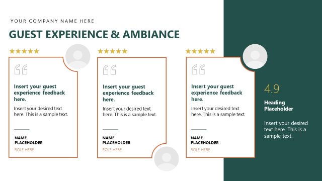 Guest Experience & Ambiance Reviews PPT Slide