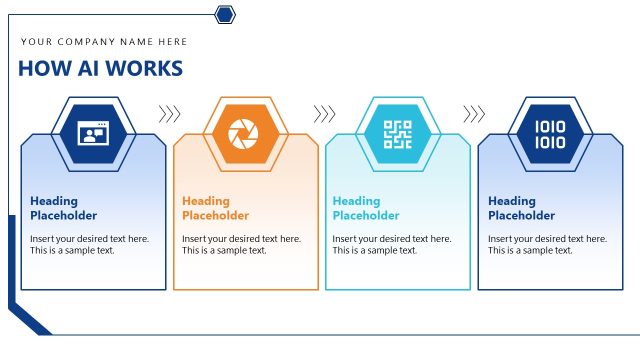 Four Step AI Working Plan Presentation Diagram Slide
