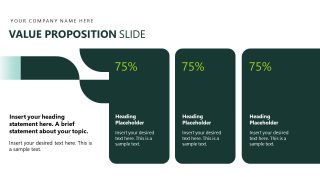 Value Proposition Slide with Three Column Structure Slide