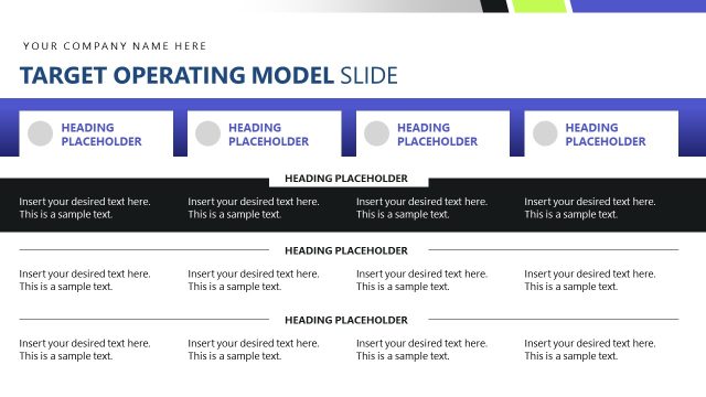 Target Operating Model for Business Transformation Slide PPT Template