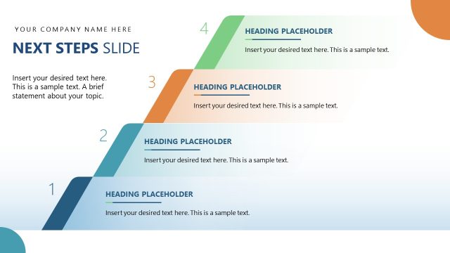 Four Step Next Steps Slide – Employee Performance Review Layout