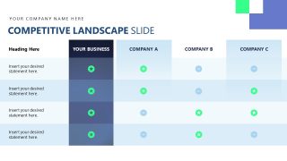 High-Stakes Pitch Deck Slide Layout with Table 