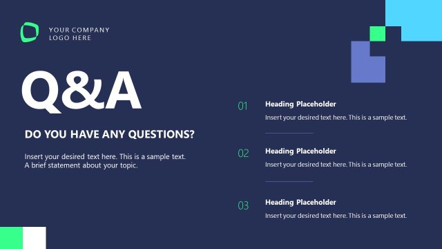 Q&A Slide for PowerPoint – High-Stakes Pitch Deck Template