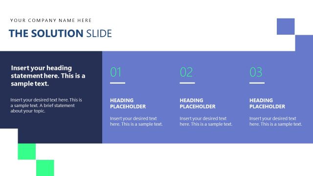 The Business Solution PPT Slide –  High-Stakes Pitch Deck Presentation Template