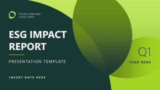Cover Slide - ESG Impact Report PowerPoint Template