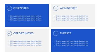 Presentation of SWOT Matrix Diagram in PowerPoint