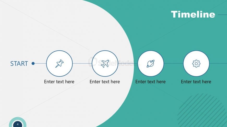 Business Elevator Pitch Deck Horizontal Timeline Template