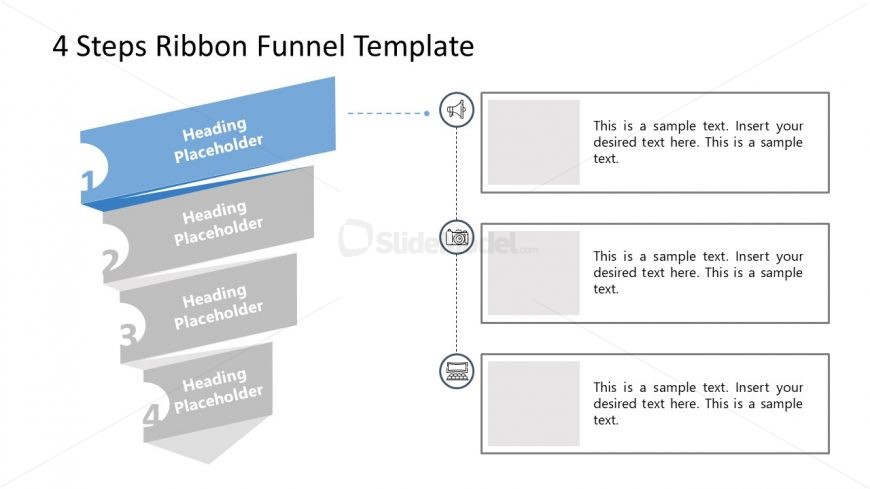 PPT Funnel Chart Template Level 1